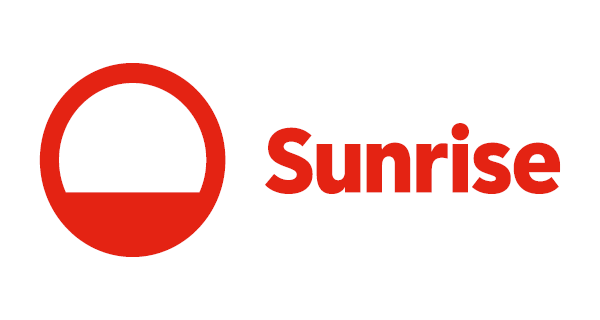 Sunrise Logo – Internet- und TV-Provider auf dem Siggenthal4net Glasfasernetz